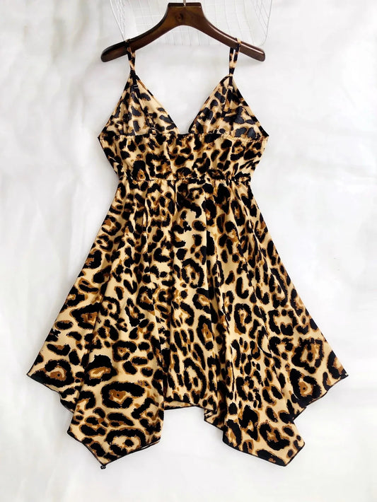 robe de nuit Léopard Sauvage —  Caraco Fluide