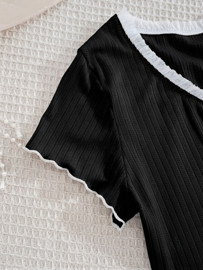 Ensemble Pyjama Côtelé Boutonné ( Chic & Confort )